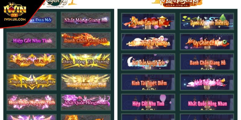 Các mức thưởng jackpot của slot võ lâm truyền kỳ