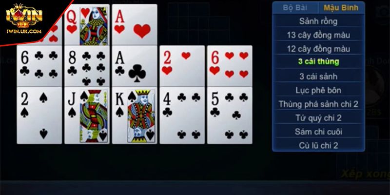 Hướng dẫn cách tính chi mậu binh IWIN cụ thể nhất 